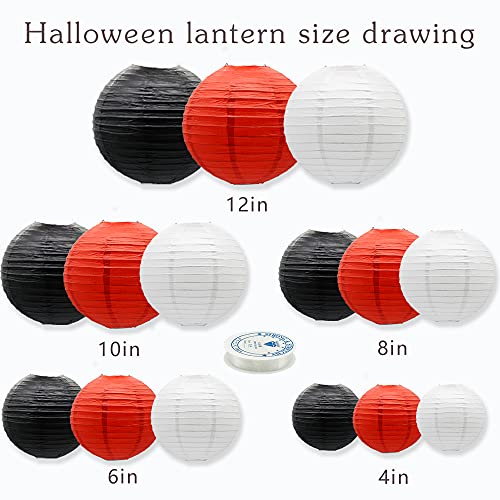 15 Pcs Round Paper Lanterns (15 Count)
