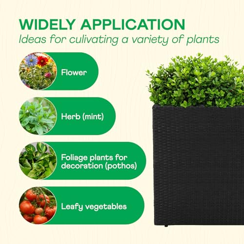 Rattan Wicker Planters for Outdoor