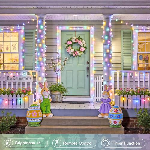 33 ft 100 LED Connectable Globe Easter Lights String Indoor