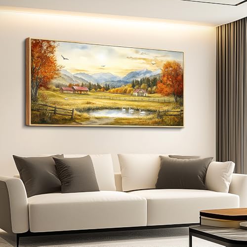 Large Canvas Wall Art For Living Room Wall Decor For Farmhouse Bedroom Office Decor Ink