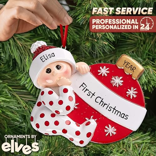 Personalized Babys First Christmas Ornament 2026