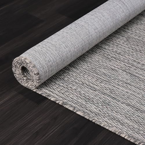 Washable Indoor Outdoor Rug 6x9 Weather Resistant Area Rugs Modern Solid for Porch Deck Balcony Backyard Patio Outside Carpet