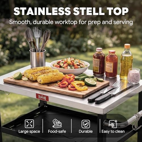 3 Tier Outdoor Grill Cart