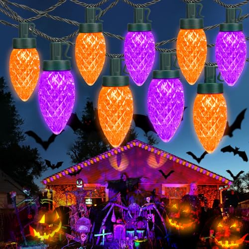 2PK 100 LED 86FT Connectable C9 Halloween Lights Outdoor (86 Foot)