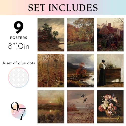 Vintage Fall Wall Art (9 Count)