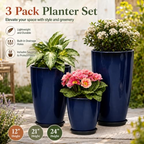 Set of 3 Tall Planter