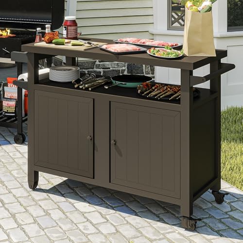 Domi Outdoor Grill Cart with Wheels