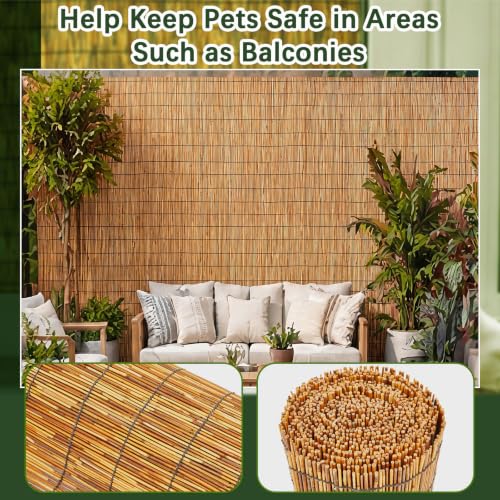 3 Pcs 4 x 16.4 ft Reed Fence Roller (3 Count)