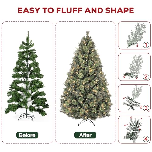 6 ft Prelit Christmas Tree with Pine Needle