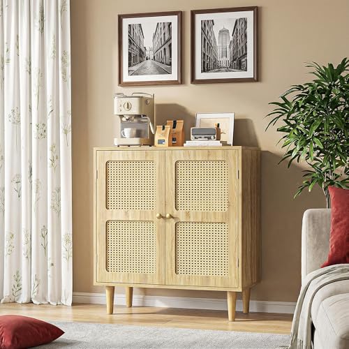 Rattan Sideboard Buffet Cabinet with Storage