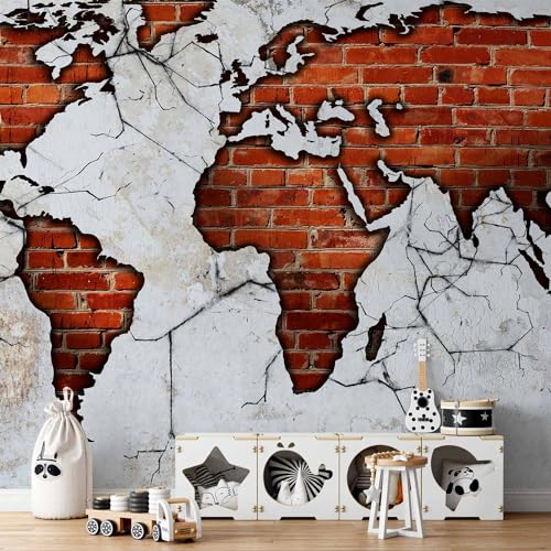 Wall Mural World Map 154x110 in (8 Count)