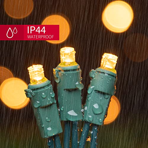 Yellow LED Christmas Lights Indoor Outdoor (300 Count)