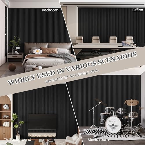 2 Pack 105.9" x 12.6" x 0.8" Acoustic Wall Panels Sound Absorbing (18.5 Sq Ft)