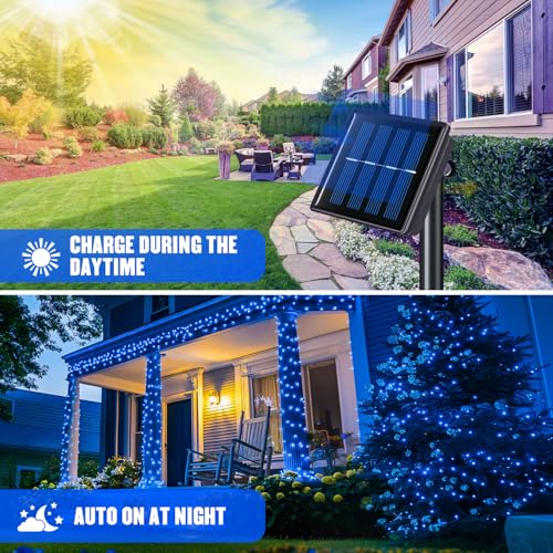 2 Pack Solar String Lights Outdoor (85.4 Foot)