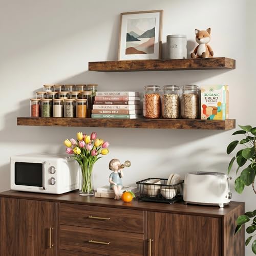 40 Inch Floating Shelves Wall Mounted for Display (2 Count)