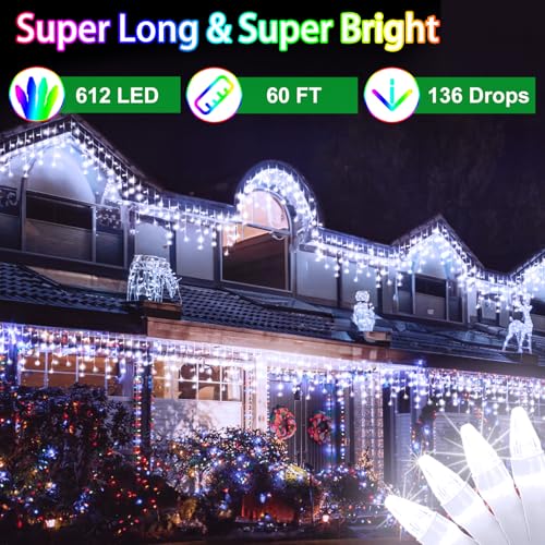 60FT 612 LED Outdoor Christmas Lights