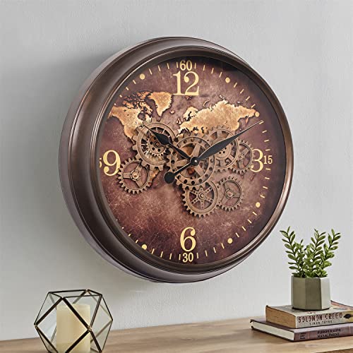 24 Inch Moving Gear Wall Clock for Living Room