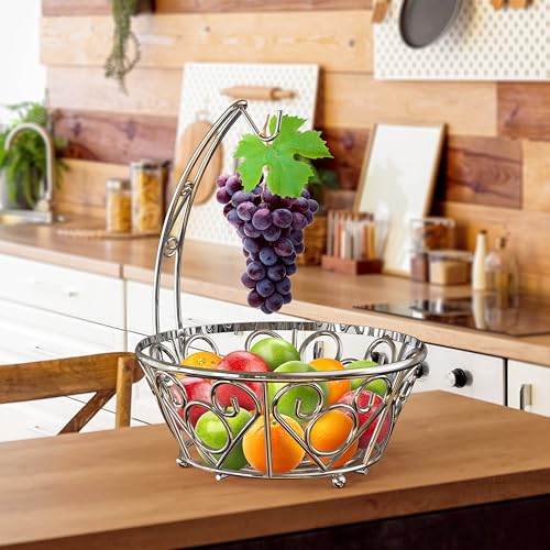 Fruit Basket Bowl with Banana Tree Hanger