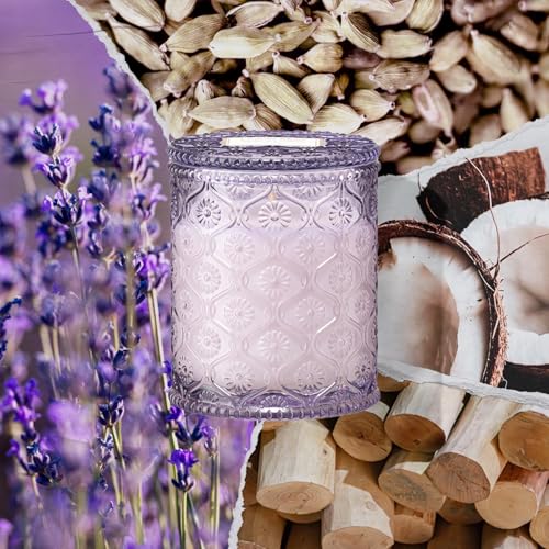 Lavender Lilac Fresh Scented Candles for Home (6 Ounce)