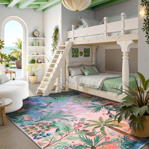 Jungle Rugs 5x7 Kids Rugs for Bedroom Girls
