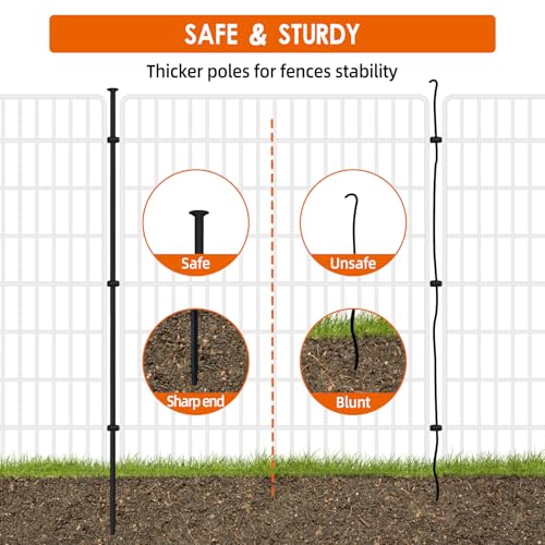 15 Panels No Dig Fence with Gate (15 Count)