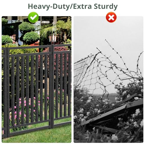 Decorative Garden Fence Metal Dog Fence Outdoor for Yard (4400 Sq Ft)