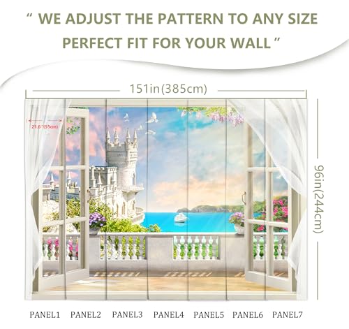 Window Seascape Wall Mural Wallpaper