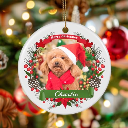 Personalized Dog Photo Christmas Ornament 2025