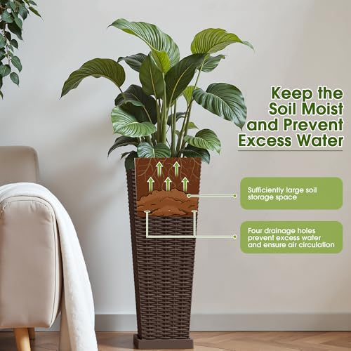 Resin 23.6'' Tall Planters