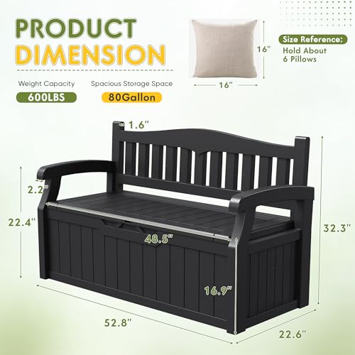 80 Gallon Deck Box Storage Bench