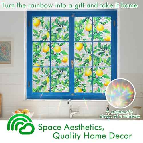 Rainbow Stained Glass Window Privacy Film