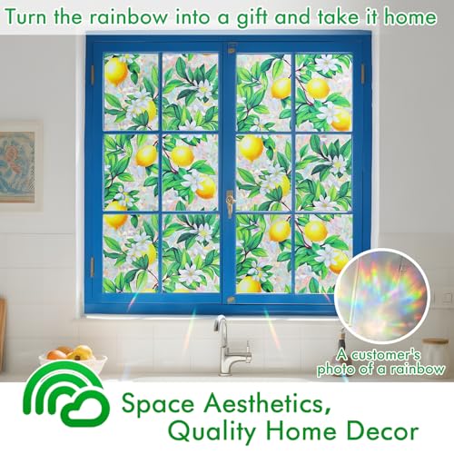 Rainbow Stained Glass Window Privacy Film