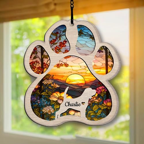 Personalized Beagle Suncatcher Dog Memorial Gifts