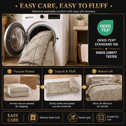 King Size Comforter Set Wheat