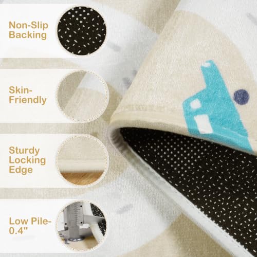 Kids Car Rug 3'x5' Washable Non