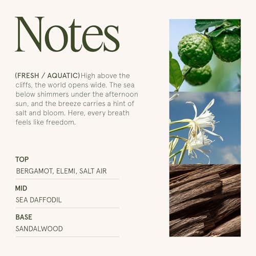 Santorini Salt Air Scented Candles for Home (19.4 Ounce)