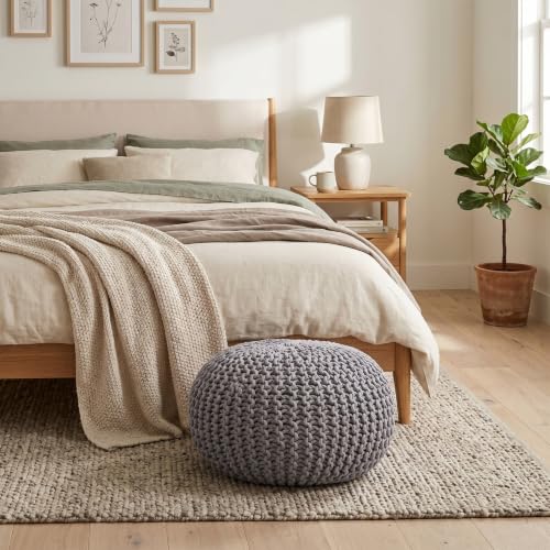 Round Pouf Ottoman Foot Rest