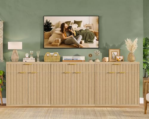 Fluted Buffet Cabinet with Storage