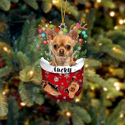 Tan Chihuahua Christmas Ornament