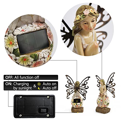 Solar Fairy Statue Garden Decor