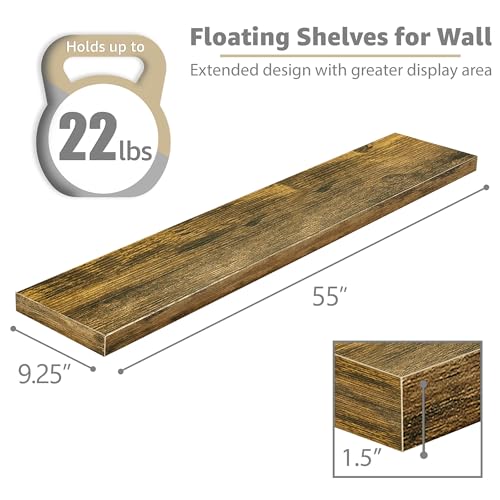 Floating Shelves for Wall Storage (3 Count)