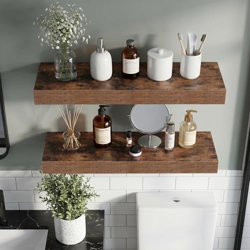 16 Inch Floating Shelves Wall Mounted for Display (2 Count)