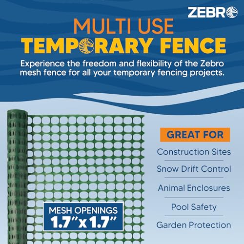 4' x 50' Green Plastic Garden Fence Roll (28800 sq inch)