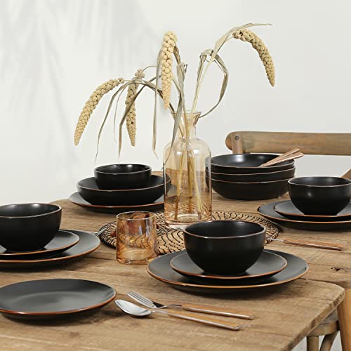 Brasa Stoneware 16 Piece Modern Dinnerware Set