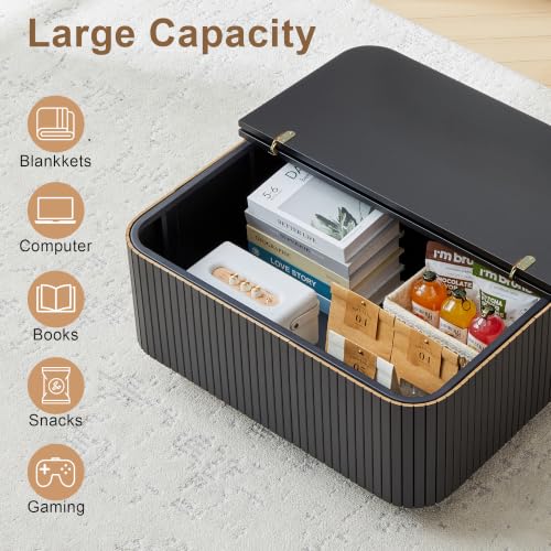 31.5" Square Coffee Table with Storage