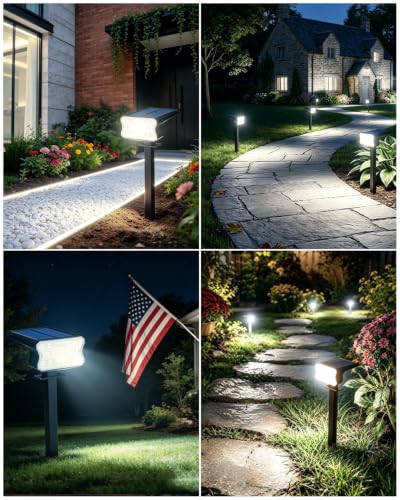 Solar Lights Outdoor Waterproof IP67 (4 Count)