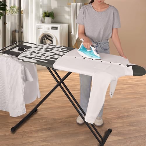Extra Large Ironing Board with Large Hang Rail and Iron Rest in 63" L x 20" W