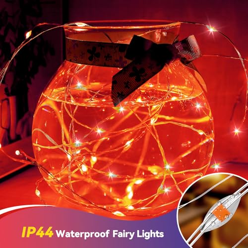 4 Pack Red Fairy Lights Battery Operated
