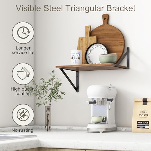 Walnut Floating Shelves Set of 2 (2 Count)
