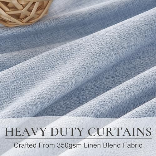 DustyBlue 108 Inches Light Blocking Curtains for Extra High Ceiling Room 2 Panels Set (2 Count)